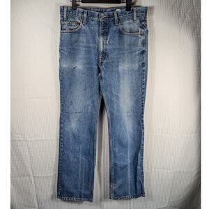 Levi’s 517 Jeans 36x34 Men’s Bootcut Blue Denim Distressed Faded Vintage 90s